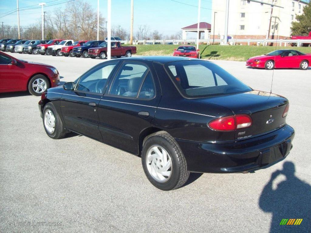 1996 Cavalier Sedan - Black / Dark Gray photo #2