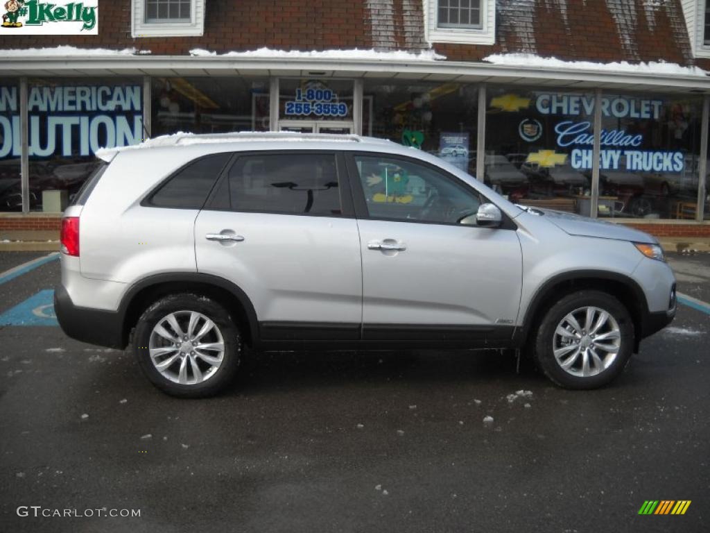 2011 Sorento EX AWD - Bright Silver / Gray photo #2