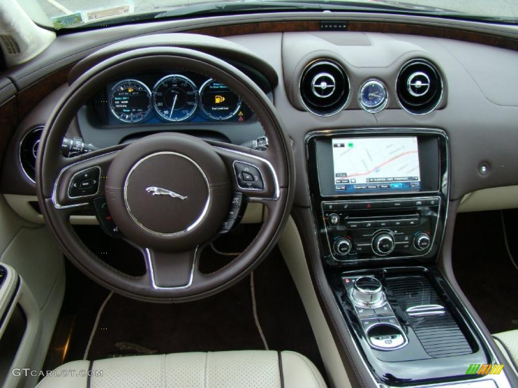 2011 Jaguar XJ XJ Ivory/Truffle Dashboard Photo #41050013