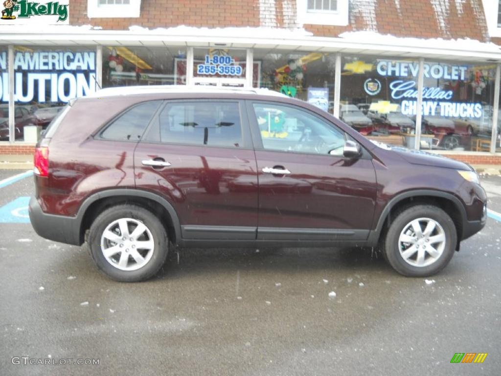 2011 Sorento LX - Dark Cherry / Black photo #2