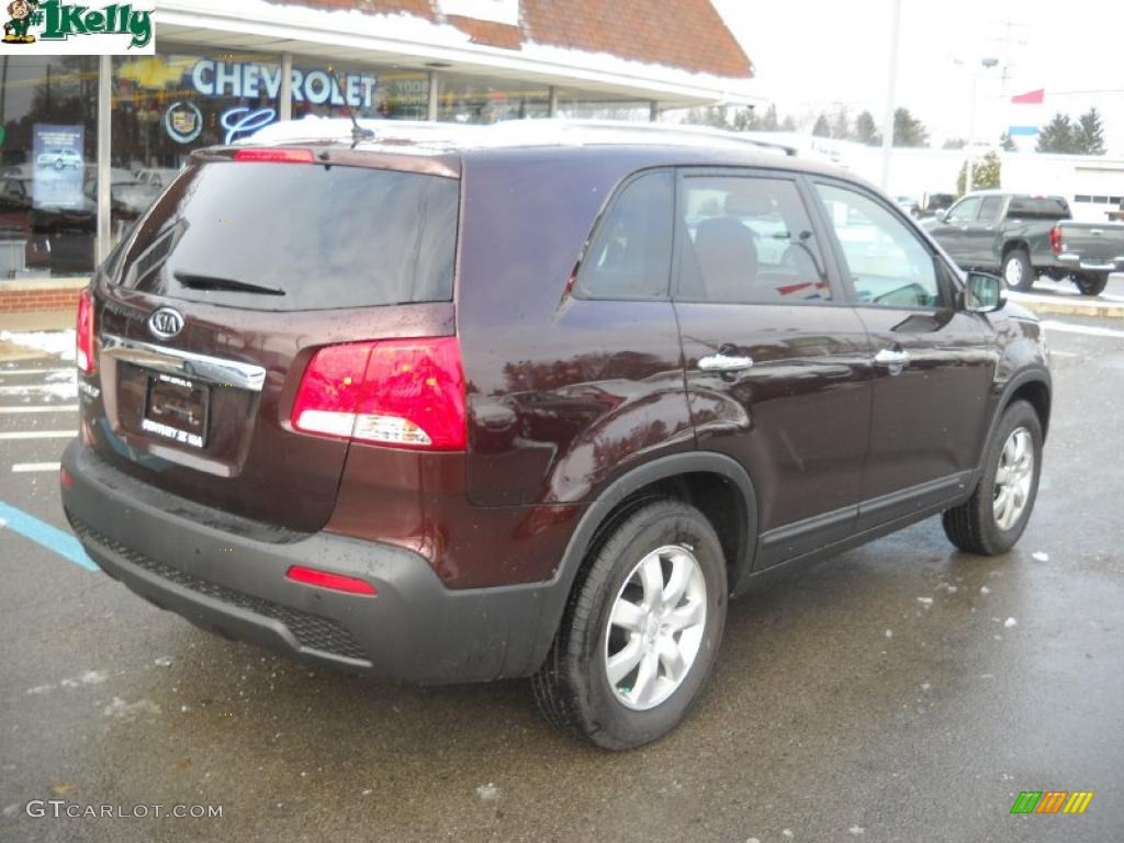 2011 Sorento LX - Dark Cherry / Black photo #3