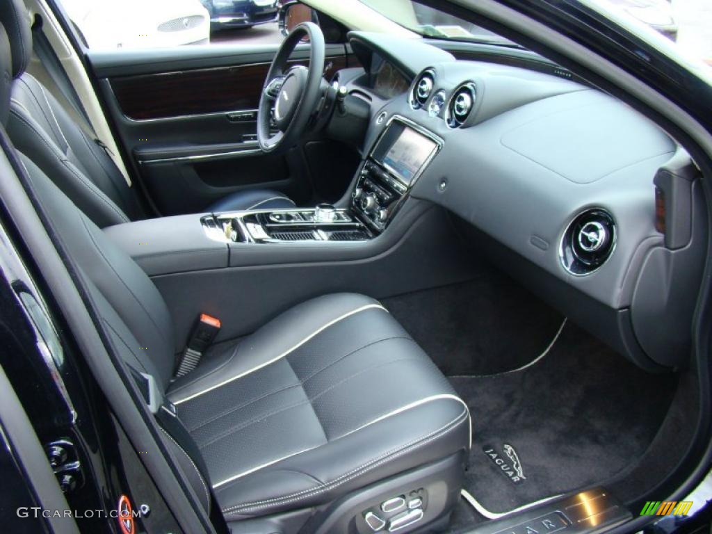 2011 Jaguar XJ XJL Jet Black/Ivory Dashboard Photo #41050673