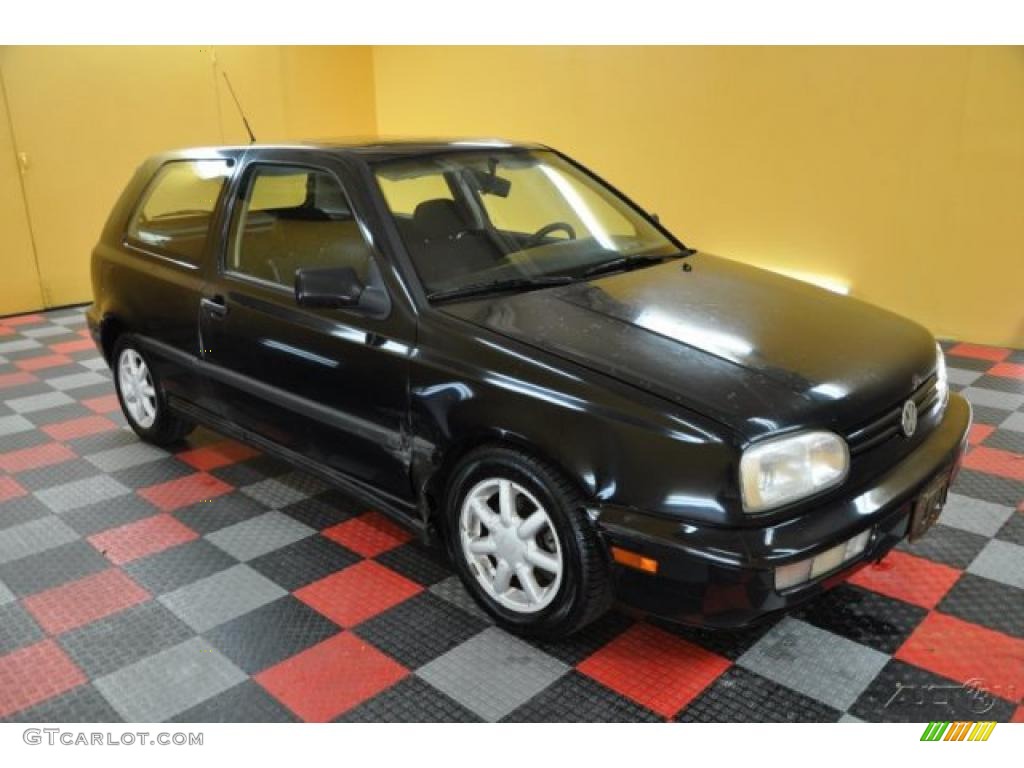 1995 Golf 2 Door - Black / Black photo #1