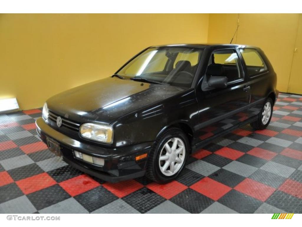 1995 Golf 2 Door - Black / Black photo #2