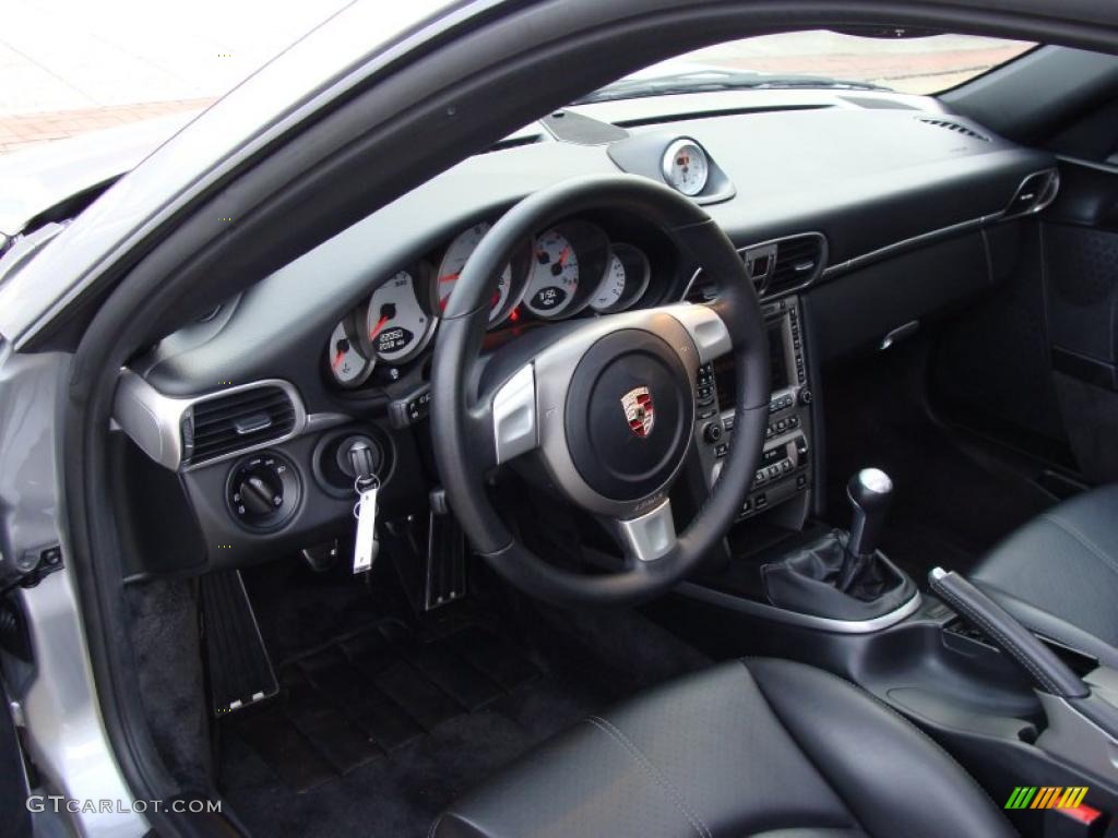 Black Interior 2008 Porsche 911 Carrera 4S Coupe Photo #41052085