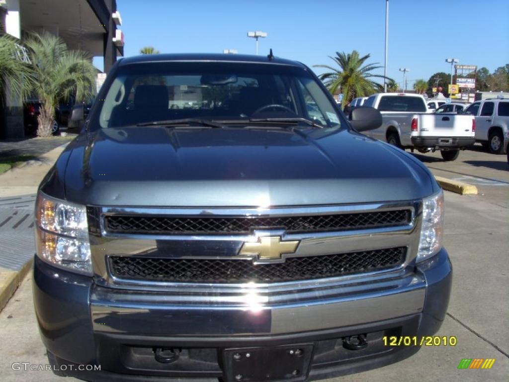 2007 Silverado 1500 LT Crew Cab - Blue Granite Metallic / Ebony Black photo #5