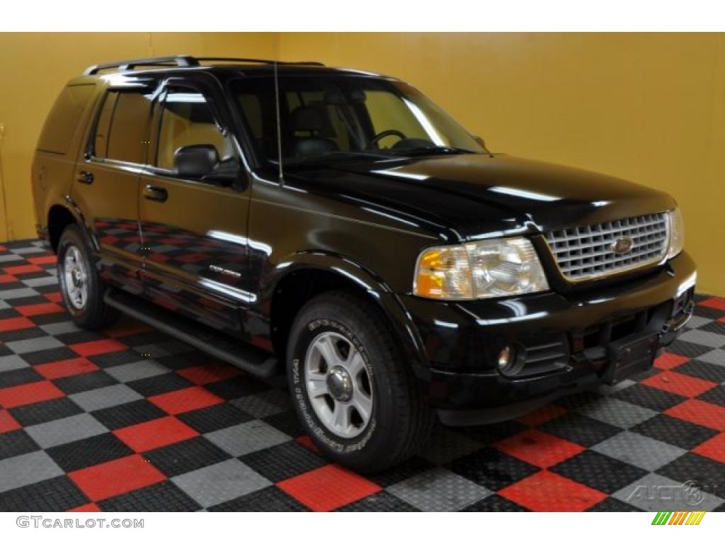 2002 Explorer Limited 4x4 - Black Clearcoat / Midnight Grey photo #1