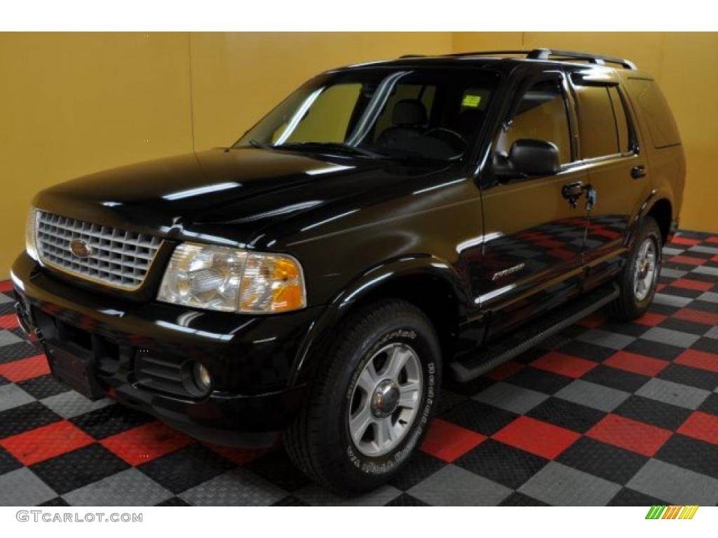 2002 Explorer Limited 4x4 - Black Clearcoat / Midnight Grey photo #2