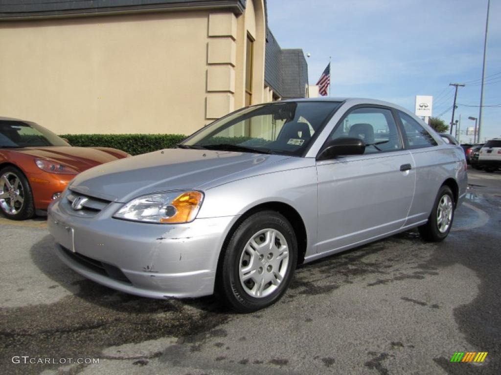 Satin Silver Metallic 2001 Honda Civic LX Coupe Exterior Photo #41056498