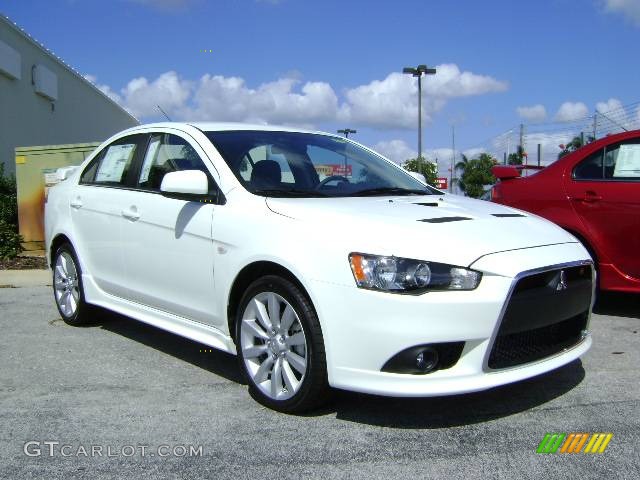 Wicked White Satin Mitsubishi Lancer