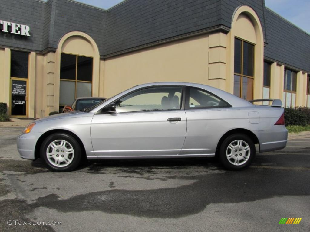 Satin Silver Metallic 2001 Honda Civic LX Coupe Exterior Photo #41056502