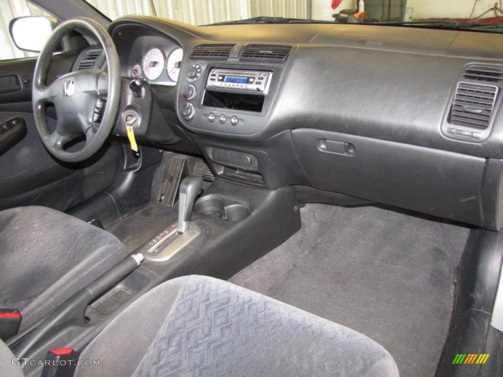 2001 Honda Civic LX Coupe Black Dashboard Photo #41056542