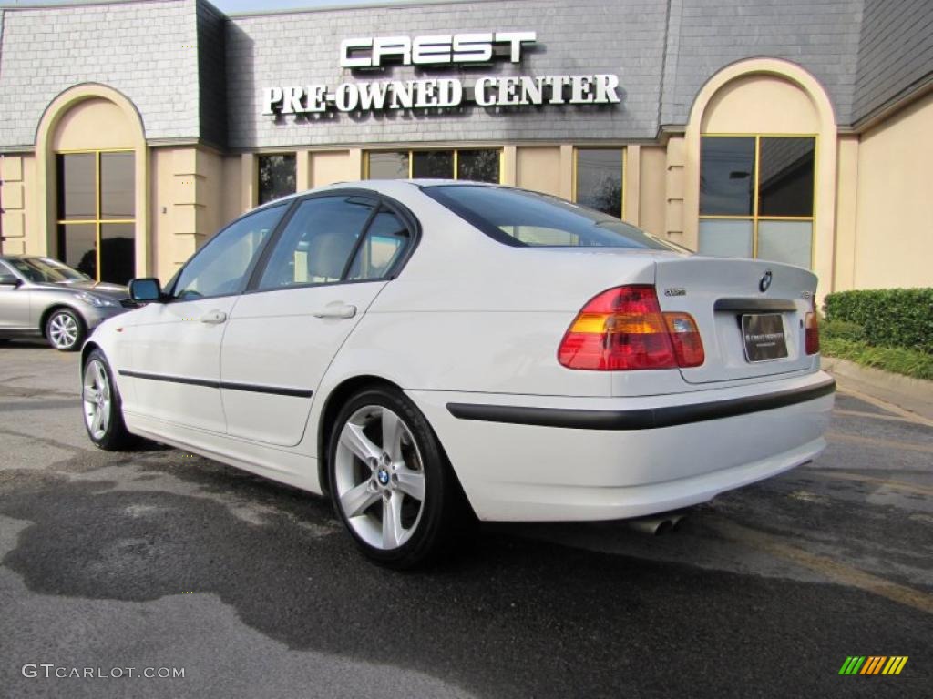 2004 3 Series 325i Sedan - Alpine White / Sand photo #5