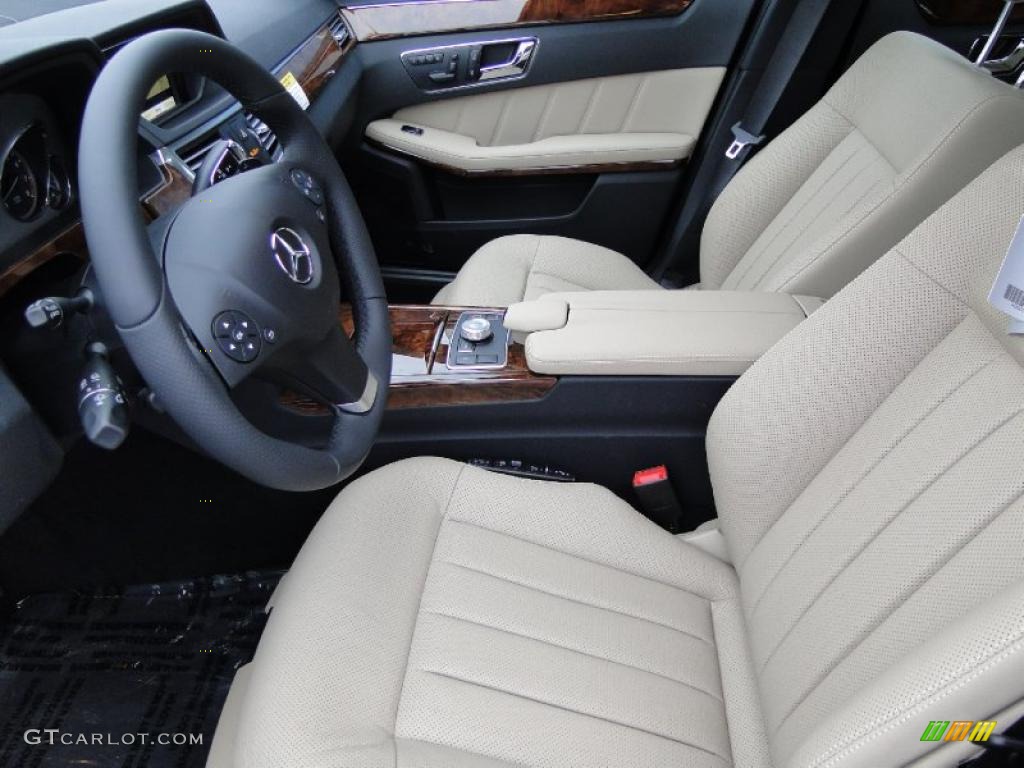 Ash/Black Interior 2011 Mercedes-Benz E 550 Sedan Photo #41059591