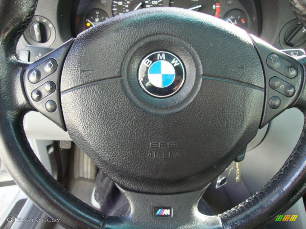 2001 BMW 7 Series 740i Sedan Grey Steering Wheel Photo #41060771