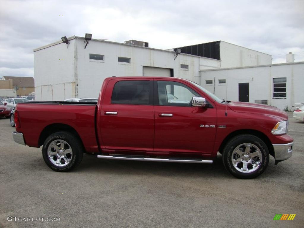 Inferno Red Crystal Pearl 2010 Dodge Ram 1500 Laramie Crew Cab 4x4 Exterior Photo #41060887