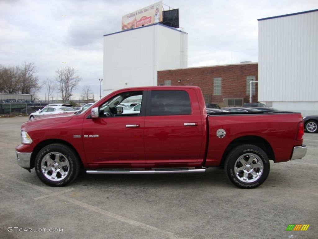 Inferno Red Crystal Pearl 2010 Dodge Ram 1500 Laramie Crew Cab 4x4 Exterior Photo #41060951