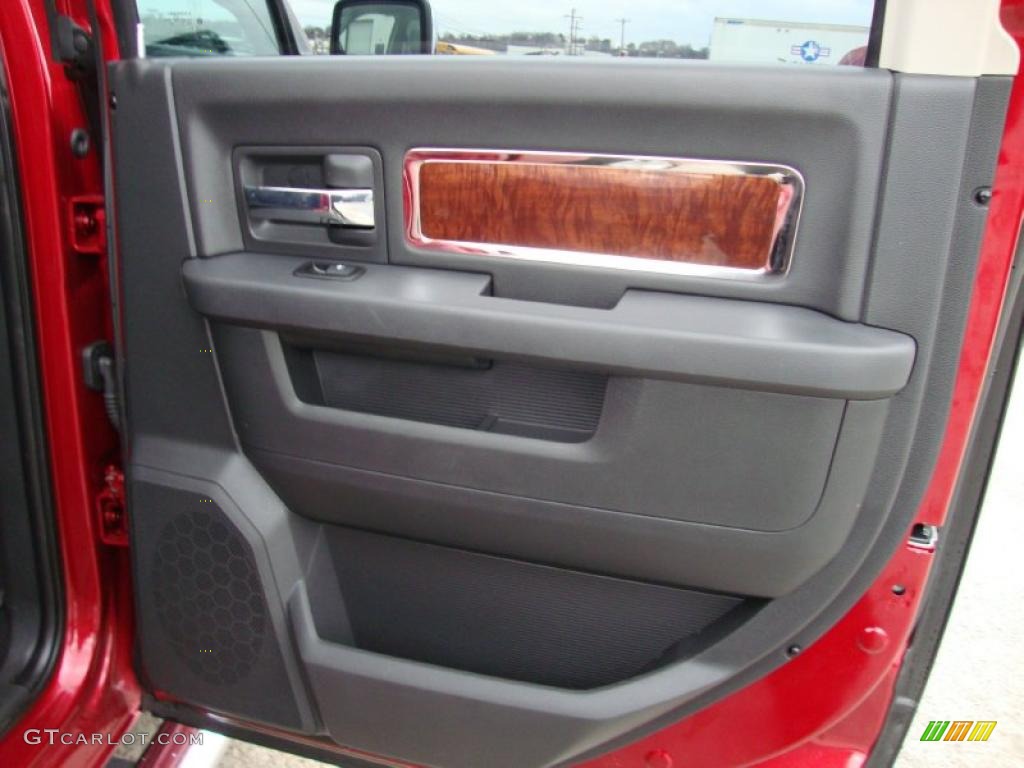 2010 Dodge Ram 1500 Laramie Crew Cab 4x4 Dark Slate/Medium Graystone Door Panel Photo #41061167