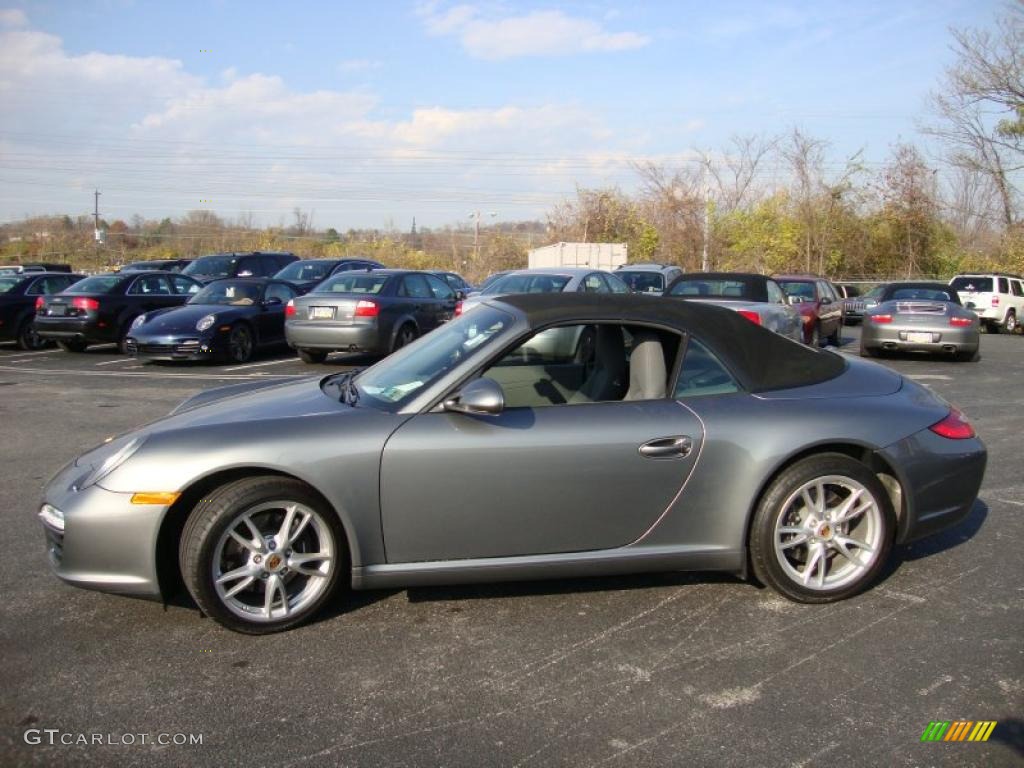 Meteor Grey Metallic 2009 Porsche 911 Carrera Cabriolet Exterior Photo #41062303