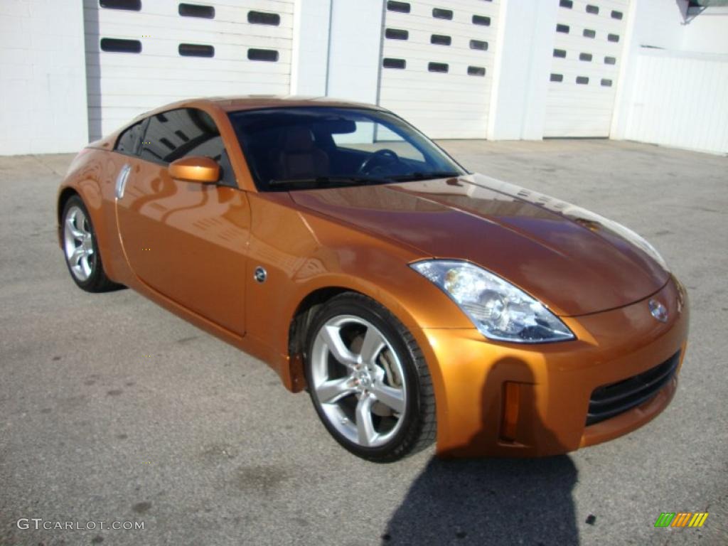 2006 350Z Touring Coupe - Le Mans Sunset Metallic / Burnt Orange Leather photo #4