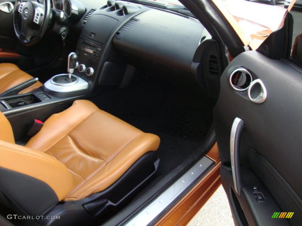 2006 350Z Touring Coupe - Le Mans Sunset Metallic / Burnt Orange Leather photo #18