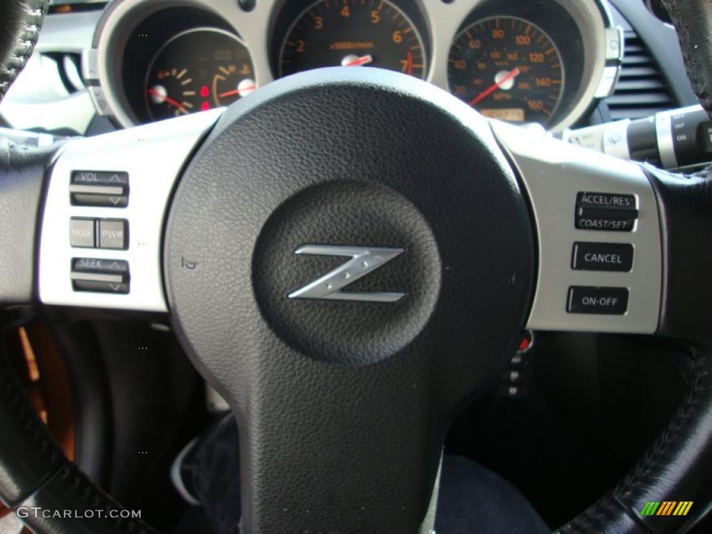 2006 350Z Touring Coupe - Le Mans Sunset Metallic / Burnt Orange Leather photo #41