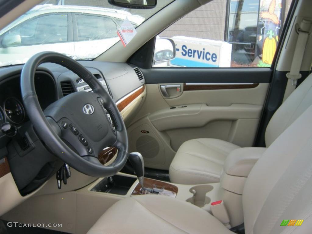 Beige Interior 2008 Hyundai Santa Fe SE 4WD Photo #41064171