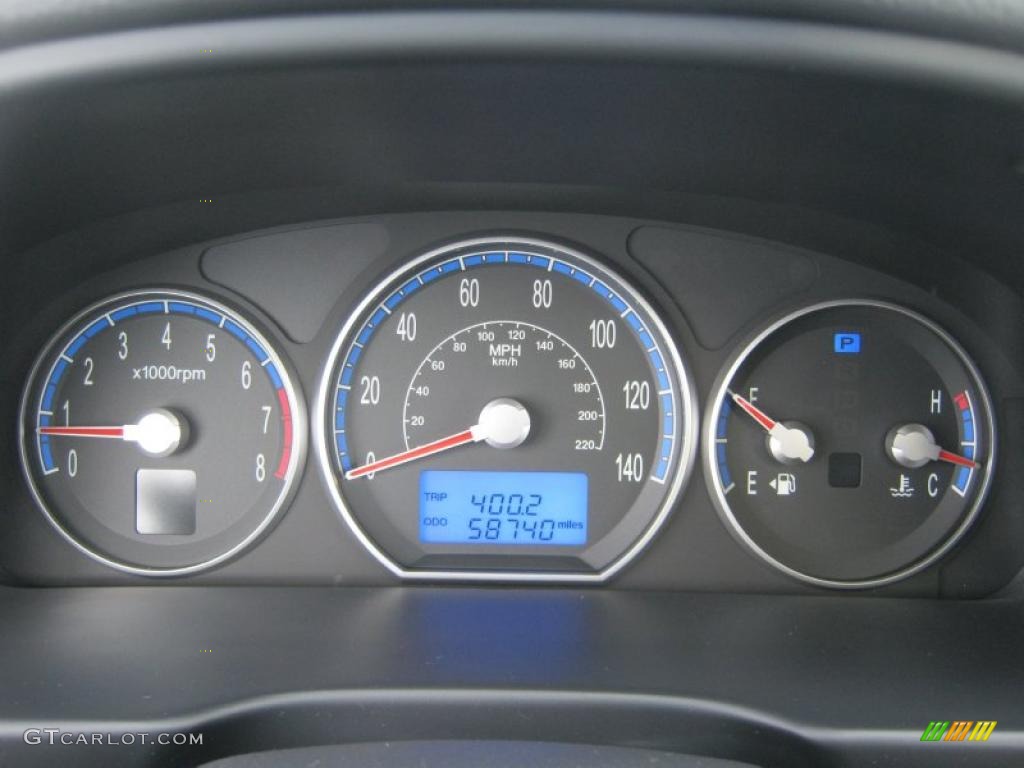 2008 Hyundai Santa Fe SE 4WD Gauges Photo #41064231