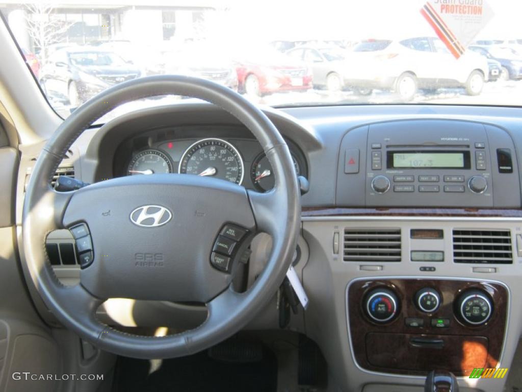 2006 Hyundai Sonata LX V6 Beige Dashboard Photo #41064307