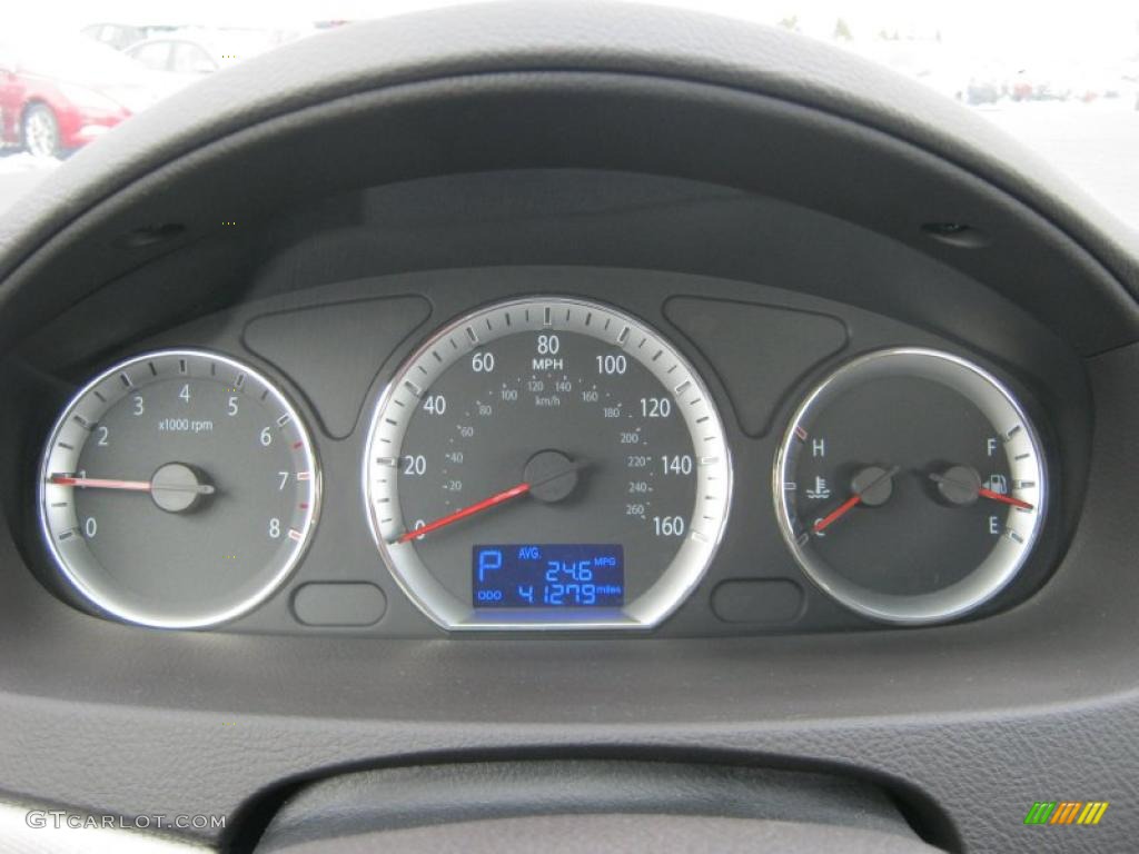 2009 Hyundai Sonata SE Gauges Photo #41065603