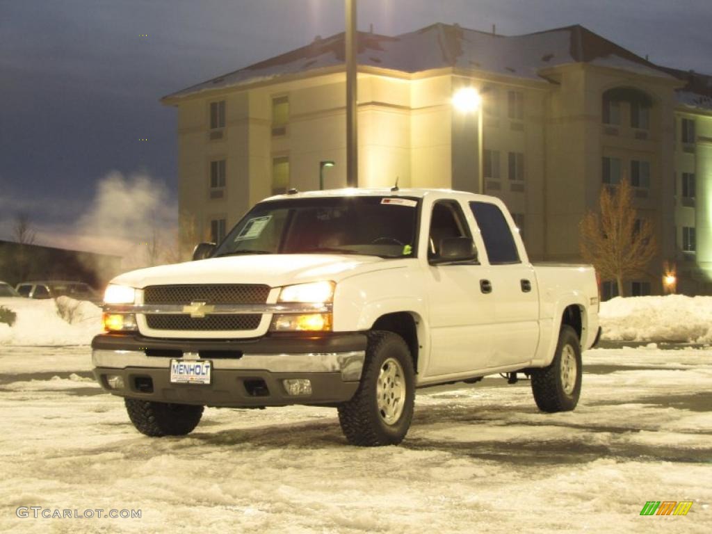 2005 Silverado 1500 Z71 Crew Cab 4x4 - Summit White / Medium Gray photo #2