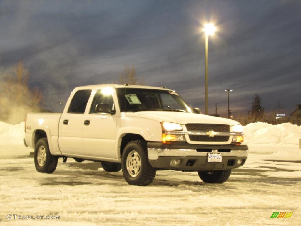 2005 Silverado 1500 Z71 Crew Cab 4x4 - Summit White / Medium Gray photo #13