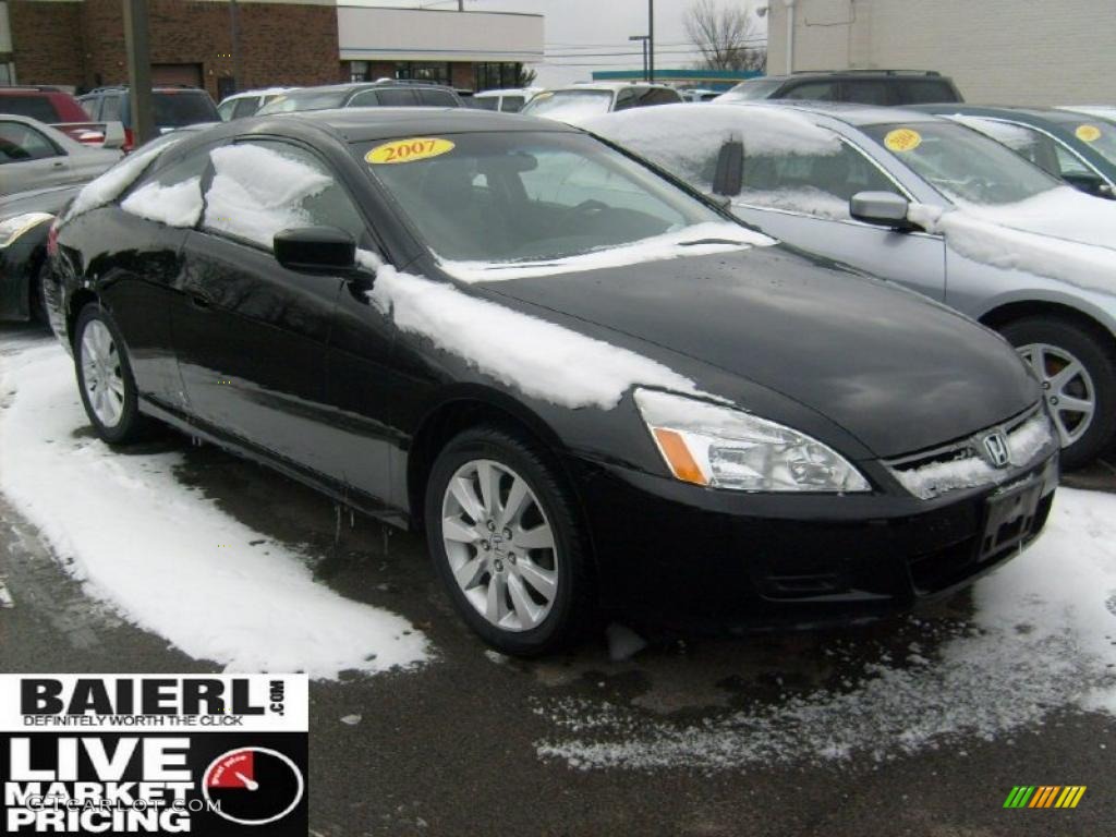 2007 Accord EX V6 Coupe - Nighthawk Black Pearl / Black photo #1