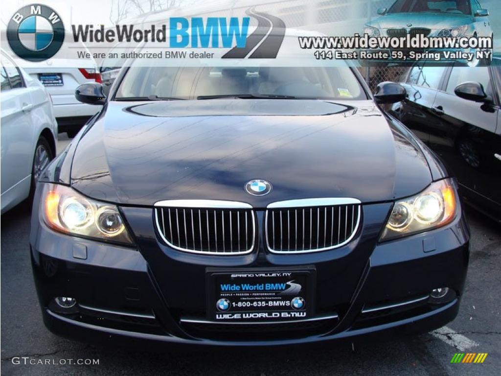 2008 3 Series 335xi Sedan - Monaco Blue Metallic / Beige photo #2