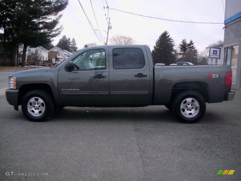 2011 Silverado 1500 LT Crew Cab 4x4 - Steel Green Metallic / Ebony photo #8