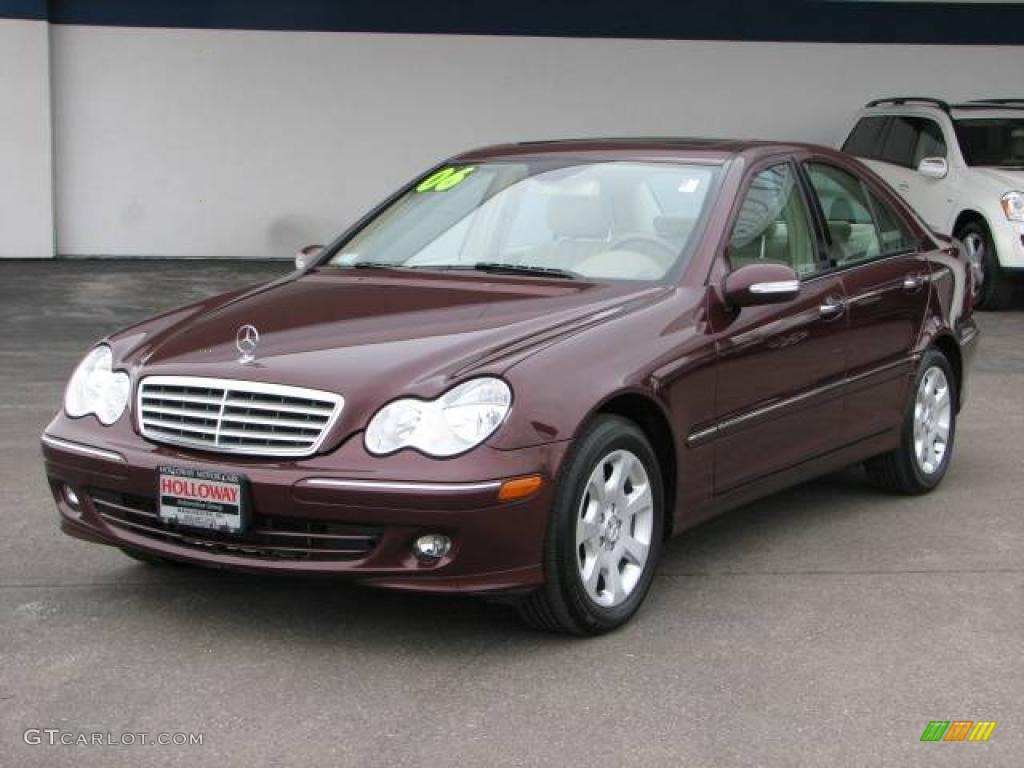 2006 C 280 4Matic Luxury - Barolo Red Metallic / Stone photo #1