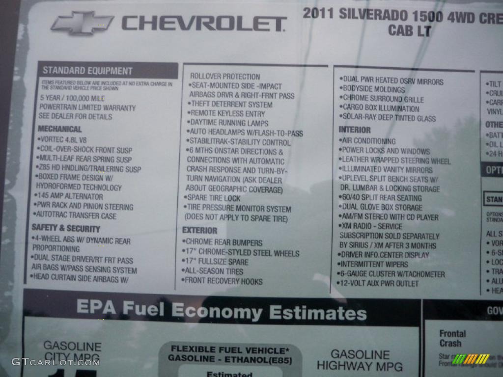 2011 Silverado 1500 LT Crew Cab 4x4 - Steel Green Metallic / Ebony photo #35
