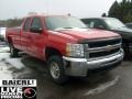 2007 Victory Red Chevrolet Silverado 2500HD Work Truck Extended Cab 4x4  photo #1