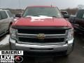 2007 Victory Red Chevrolet Silverado 2500HD Work Truck Extended Cab 4x4  photo #2