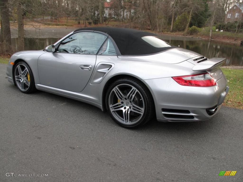 GT Silver Metallic 2008 Porsche 911 Turbo Cabriolet Exterior Photo #41074503