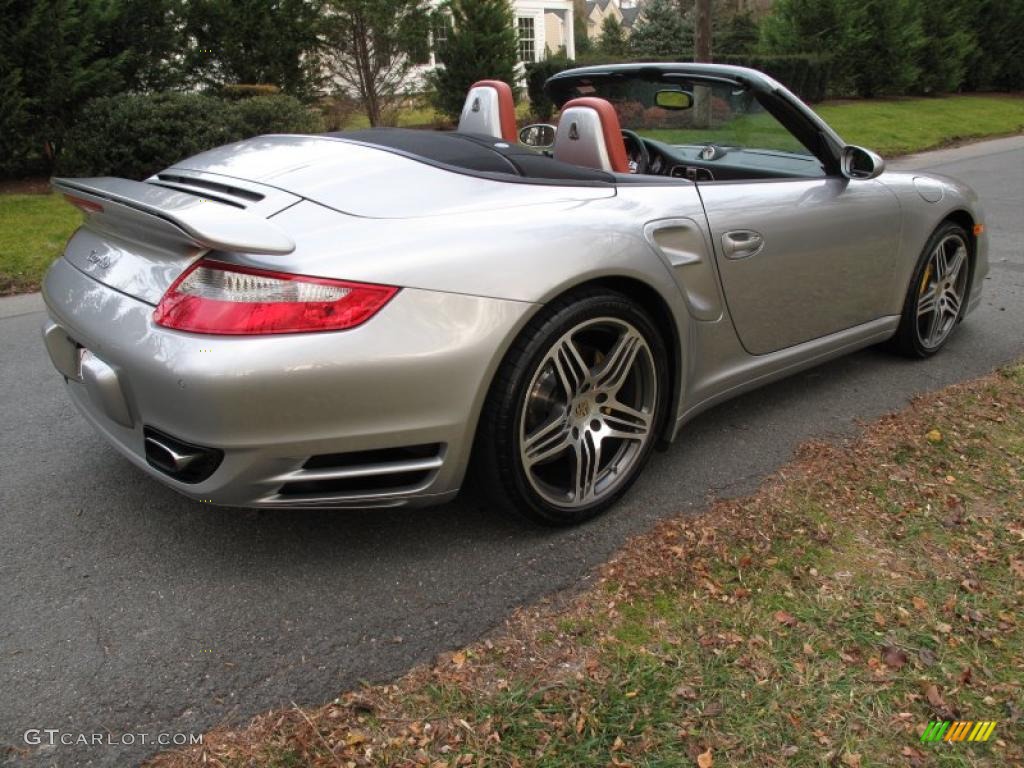 GT Silver Metallic 2008 Porsche 911 Turbo Cabriolet Exterior Photo #41074535
