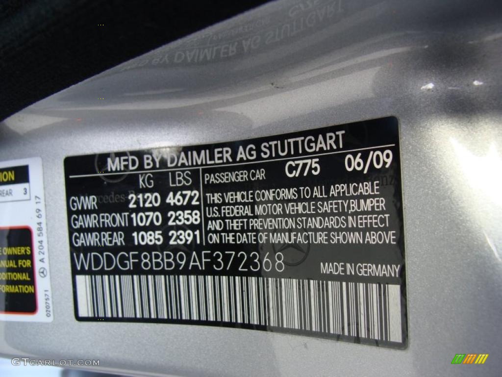 2010 C Color Code 775 for Iridium Silver Metallic Photo #41075035