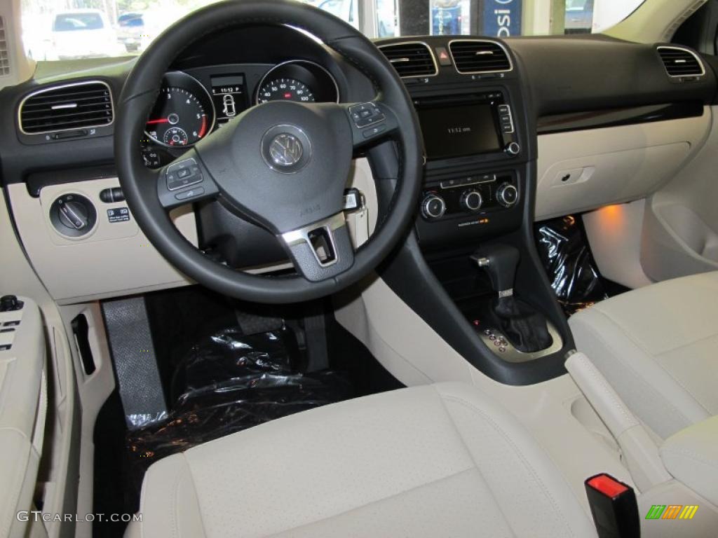 2011 Volkswagen Jetta TDI SportWagen Cornsilk Beige Dashboard Photo #41077147