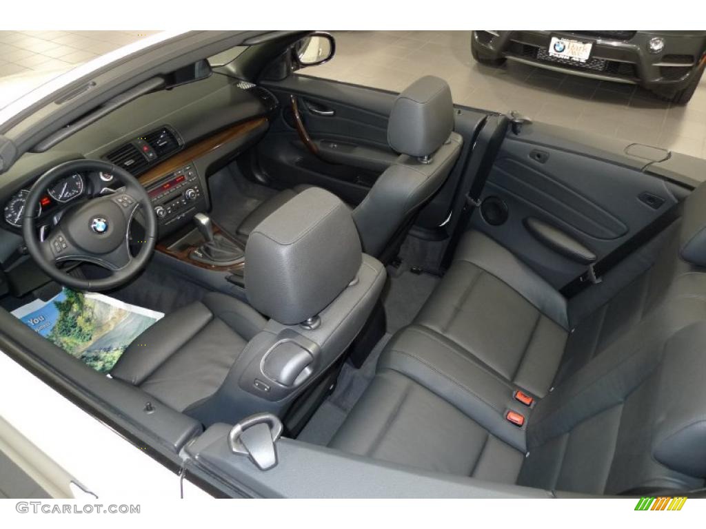Black Interior 2011 BMW 1 Series 128i Convertible Photo #41077783