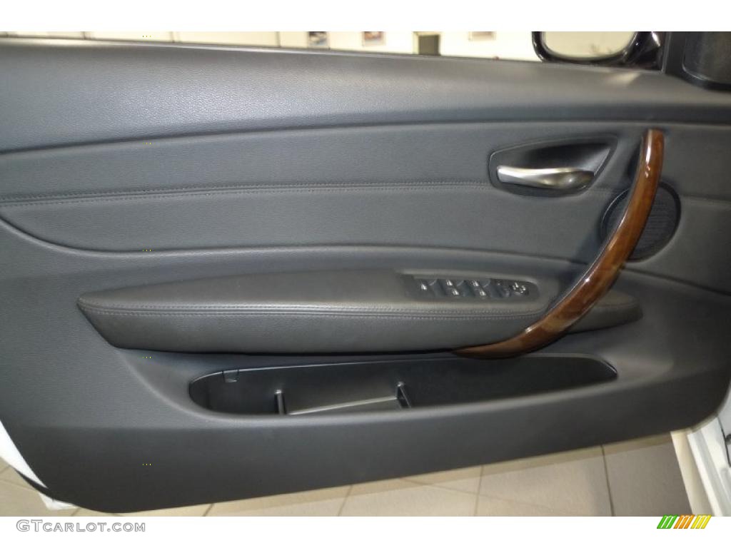 2011 BMW 1 Series 128i Convertible Black Door Panel Photo #41078019