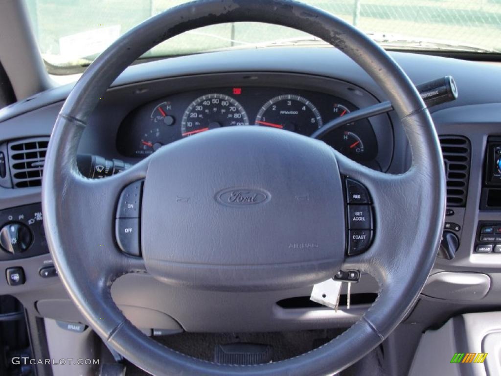 1999 Ford Expedition Eddie Bauer 4x4 Medium Graphite Steering Wheel Photo #41078027