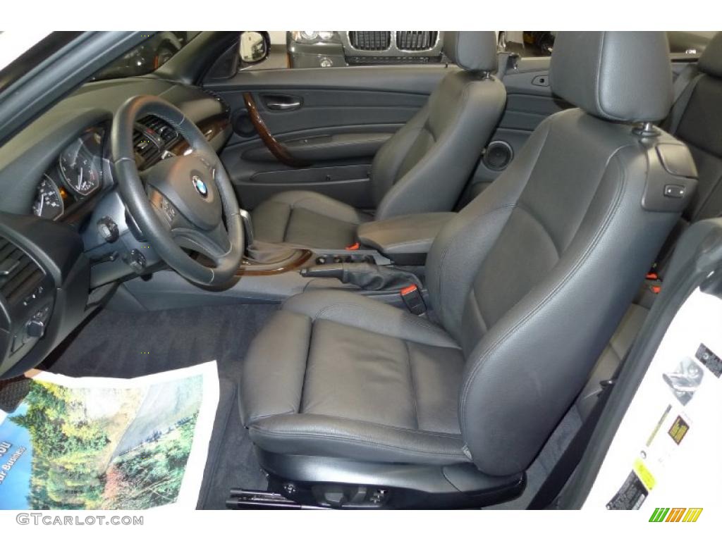 Black Interior 2011 BMW 1 Series 128i Convertible Photo #41078051