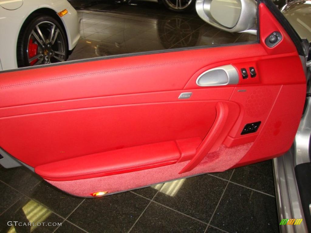 2011 Porsche 911 Turbo S Coupe Carrera Red Door Panel Photo #41082247