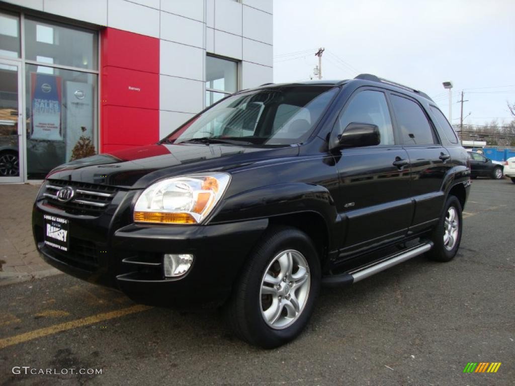 2006 Sportage EX V6 4x4 - Black Cherry / Black photo #1