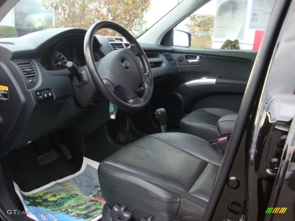 Black Interior 2006 Kia Sportage EX V6 4x4 Photo #41084415